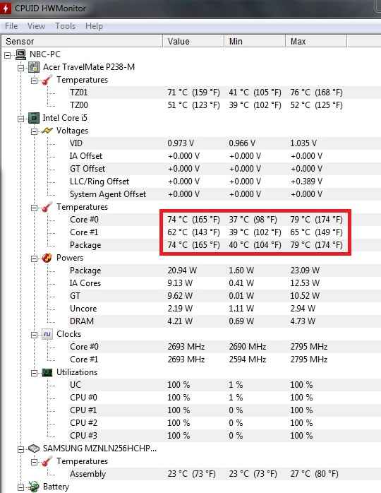Нормальная температура процессора в ноутбуке: какая она?