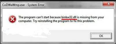 Ошибка binkw32 dll в Windows 7: способы решения