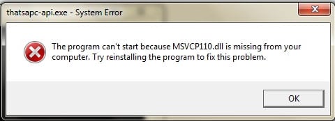 Как исправить ошибку файла msvcr110 dll для Windows 7