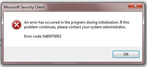 Код ошибки 0x80070002 в Windows 7 как исправить