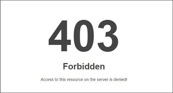 403 forbidden что это и как исправить