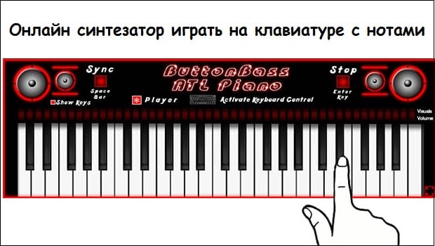 Онлайн синтезатор играть на клавиатуре с нотами