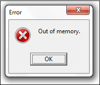 Ошибка Out of memory - как исправить