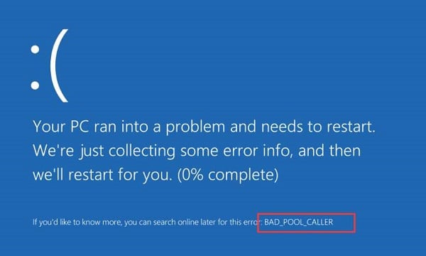 Как исправить BAD_POOL_CALLER в Windows 10